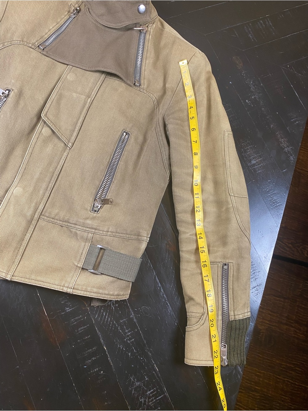 Vintage Dior Jacket in Olive Green with Black Satin Lining.  Rare! - Picture 4 of 14